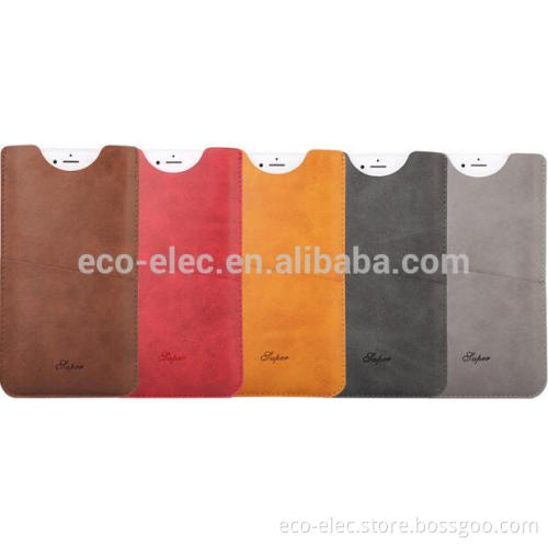 High quality Leather Phone case with card slot at the back side for iPhone 7